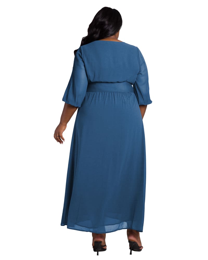 Belted surplice maxi dress best sale